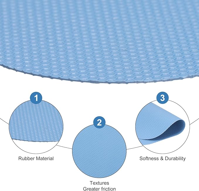 uxcell 3Pcs Rubber Jar Opener Grippers Pads, Multi-function Heat-insulated Non-Slip Grippers Pads for Jars, Kitchen Tool for Easy Opening (Blue, Square)