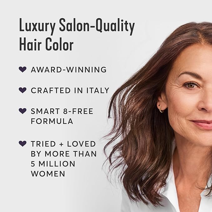 Madison Reed Radiant Hair Color Kit - 5NA Dark Ash Brown with Cool Smoky Undertones (Torino Brown), Dimensional Gray Hair Blending Permanent Hair Dye, PPD-Free & Ammonia-Free, 2 Pack