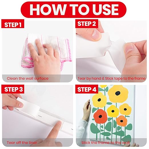 ADHES Double Sided Tape Heavy Duty, 1.18in x 16.4ft, Nano Tape, Reusable and Hand-Tearable Clear Mounting Tape, Strong Removable Adhesive for Wall, Poster, Picture Hanging, Carpet, DIY Projects