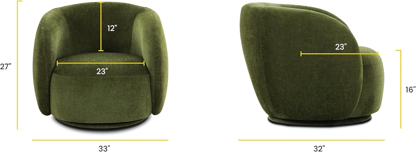 POLY & BARK Poole Lounge Chair in Distressed Green Velvet