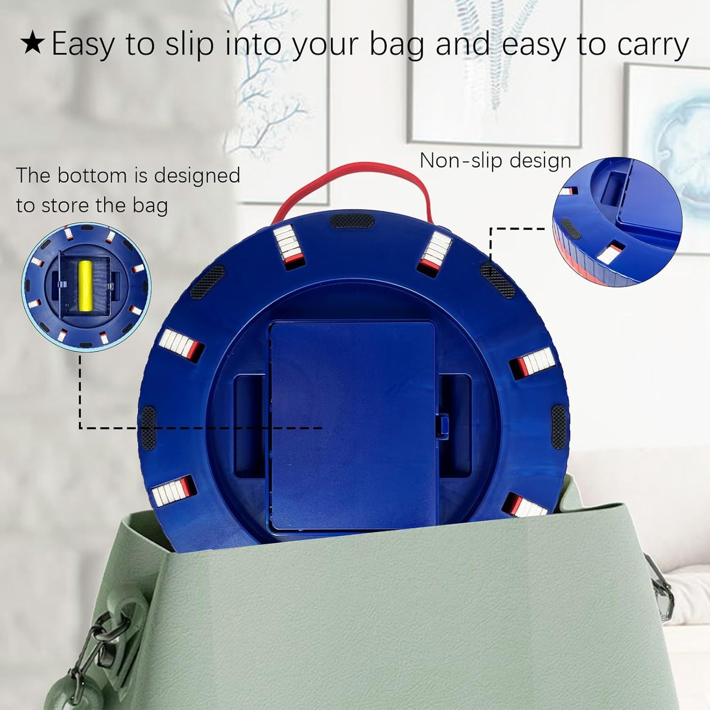 Travel Potty for Toddler, Portable and Foldable Toilet Training Apply to Seat Emergency Toilet for Car, Camping, Outdoor, Indoor with Bags (Blue)