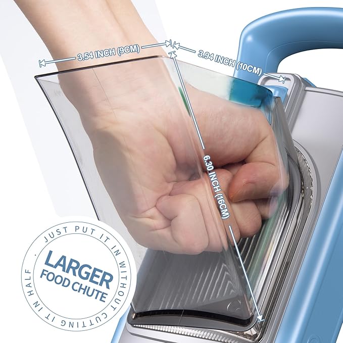 All-in-1 Safe Mandoline Slicer for Kitchen, Vegetable Chopper with Adjustable Thickness, Multifunctional Veggie Chopper Vegetable Cutter Slicer Dicer, can Slice, Shred (Blue)