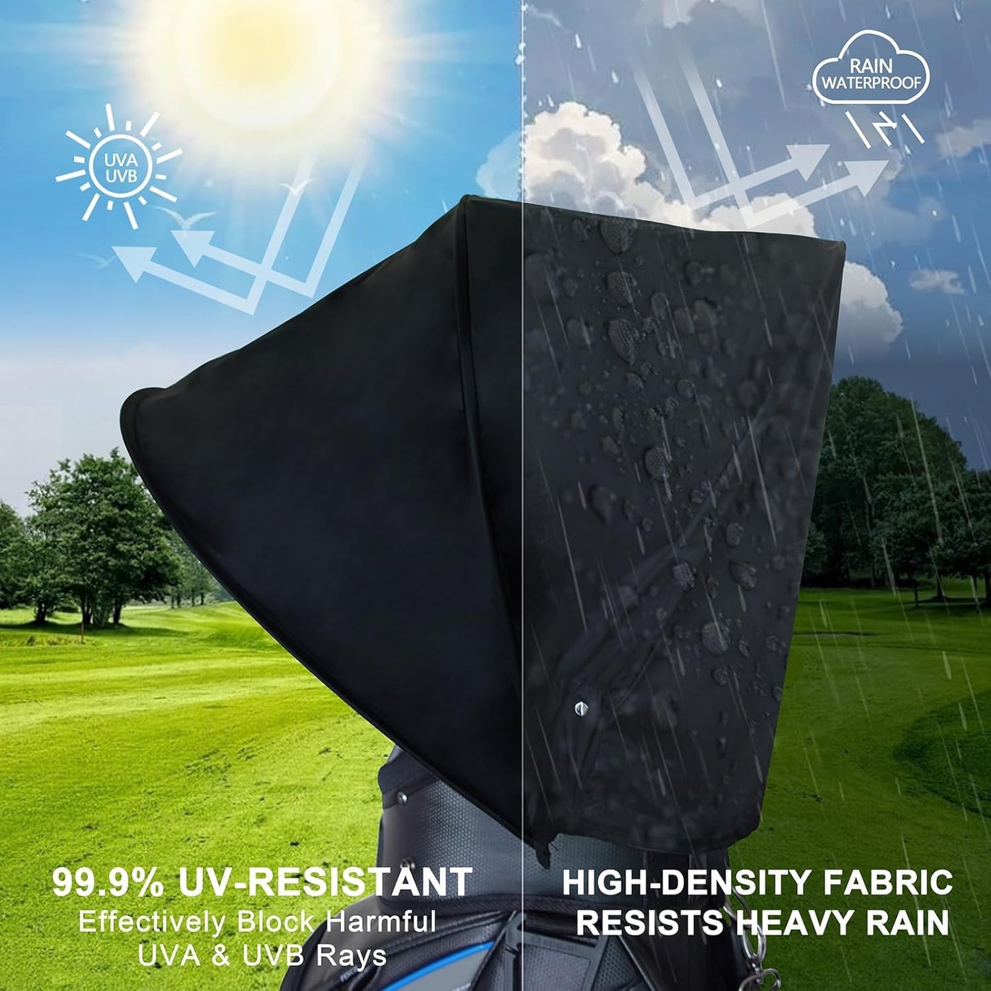 Golf Bag Rain Cover - Universal Golf Club Bag Accessories with Easy Access and Storage