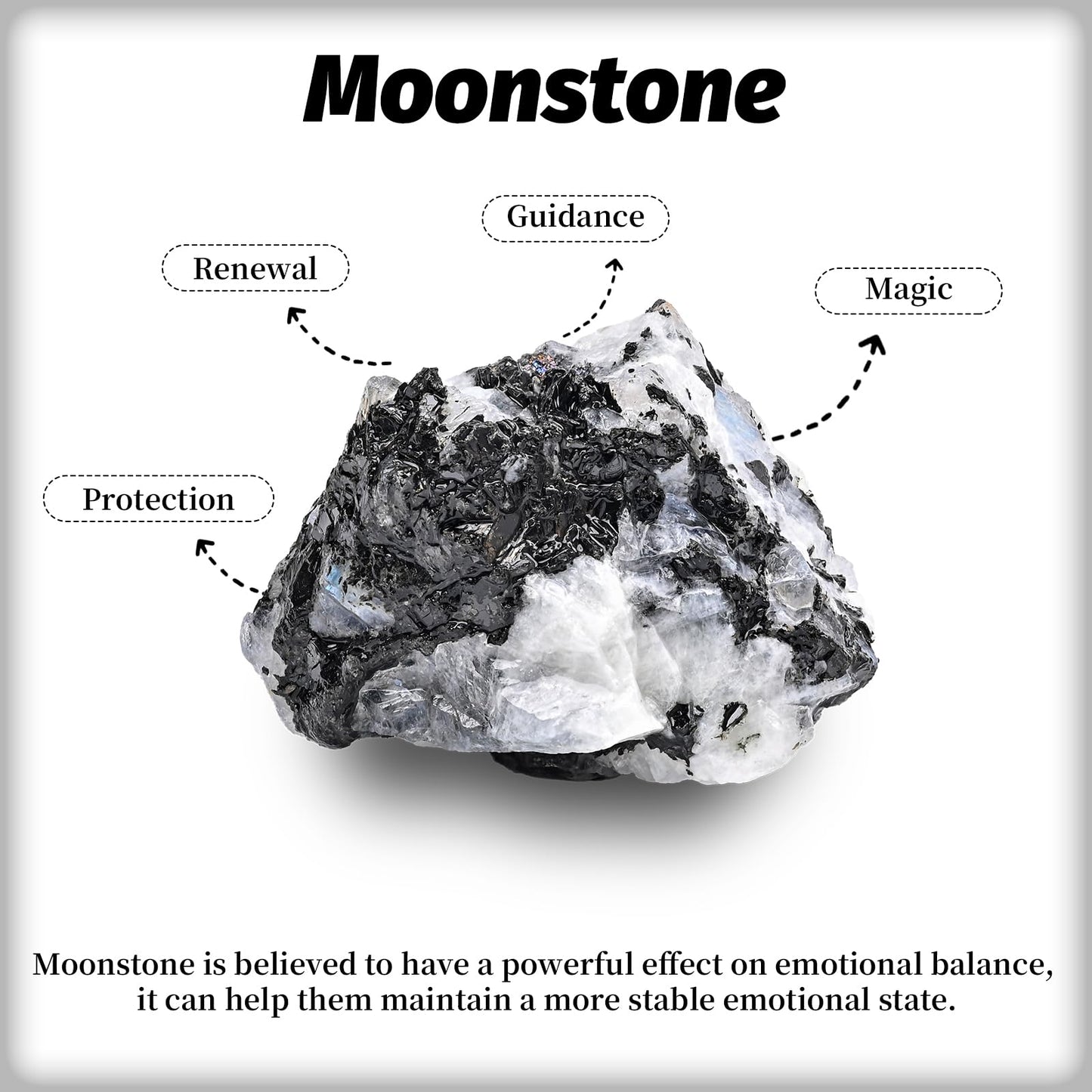 Moonstone Raw Stones 1PC,Gemstones Raw Stones and Healing Crystals,Hand Carved Natural Pocket Raw Stone for Decoration Tumbling,Garden(1.18"-1.97")
