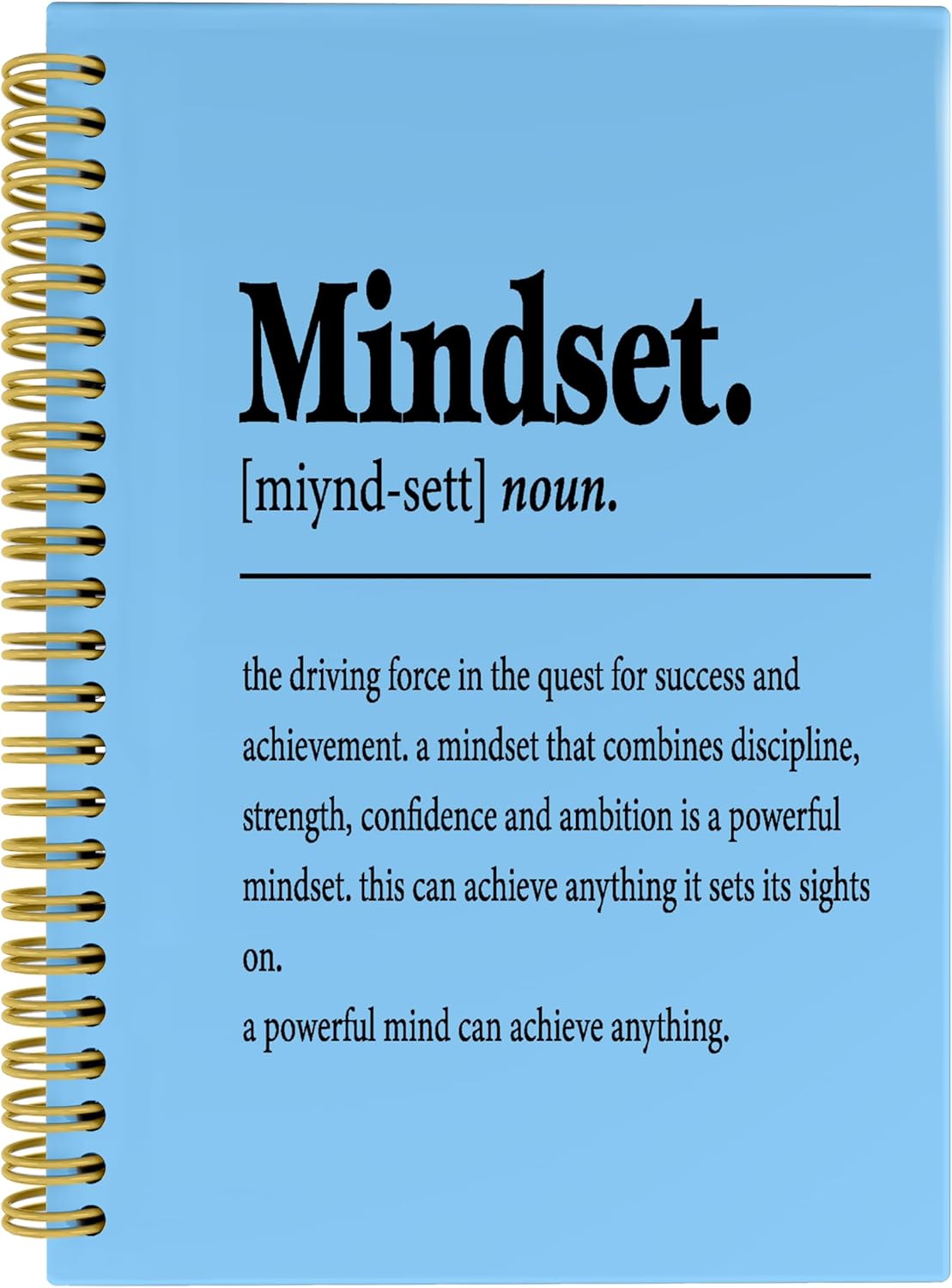 Knibeo Mindset Inspirational Notebooks Journal - Notebooks for School, 5.5×8.3 Inch Inspirational Spiral Bound Notebook with 164 Pages, College School Supplies(Sky Blue)