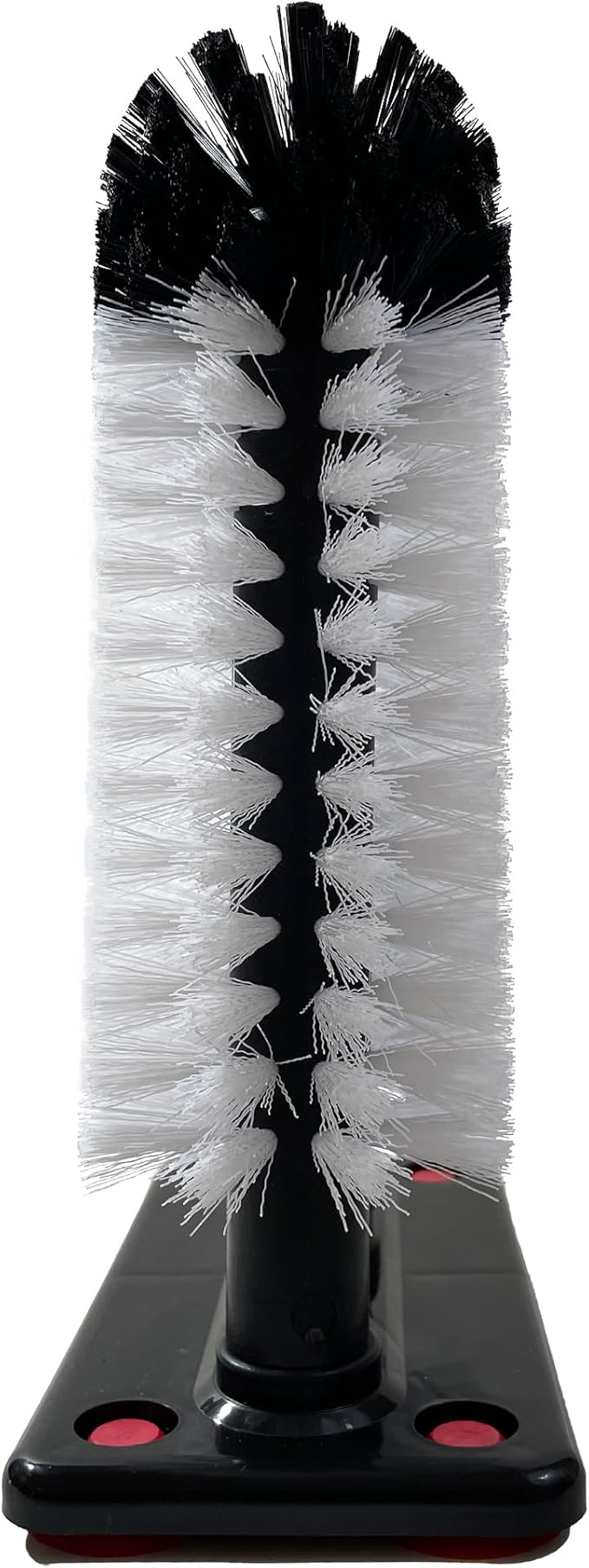 Water Bottle Cleaning Brush - 2 Pack - 3 Brush Bar Glass Cleaner - for Large Cups Glasses and Bottles - Suction Cups for Stable Grip on Sink, Bar and Kitchen Top - Includes 2X Cleaning Cloths
