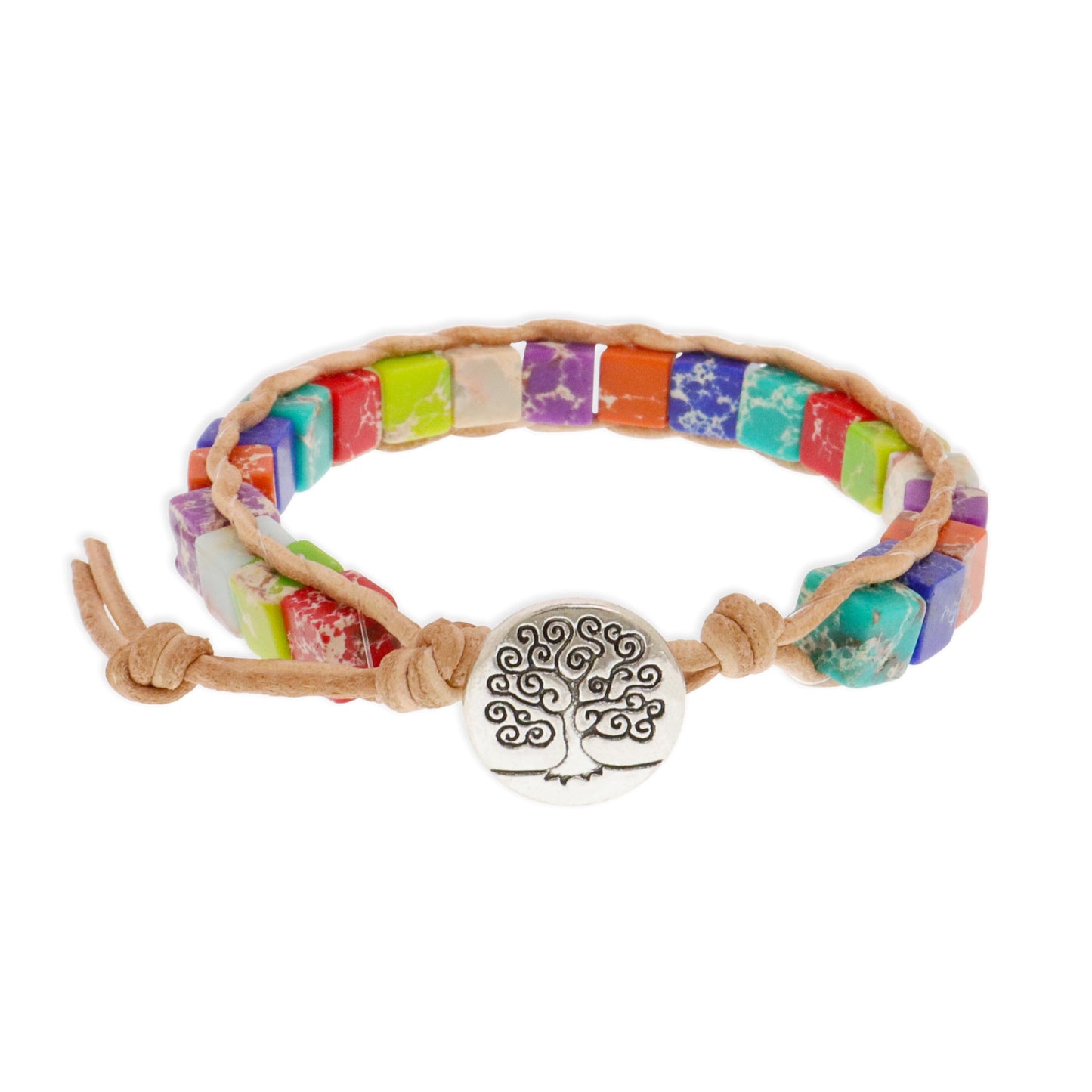 BXDA Dainty Natural Stones 7 Chakra Bracelets for Women, Trendy Minimalist Boho Handmade Leather Wrap Healing Bead Bracelet Everyday Fashion Jewelry Friendship Christmas Gift.