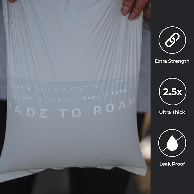 MADE TO ROAM On Dooty Bags - Plant Based Dog Poop Bag Rolls, Extra Thick, Leak Proof, Unscented Dog Waste Bags (Set of 3 Boxes, 270 Bags Total) - Alaska Daybreak