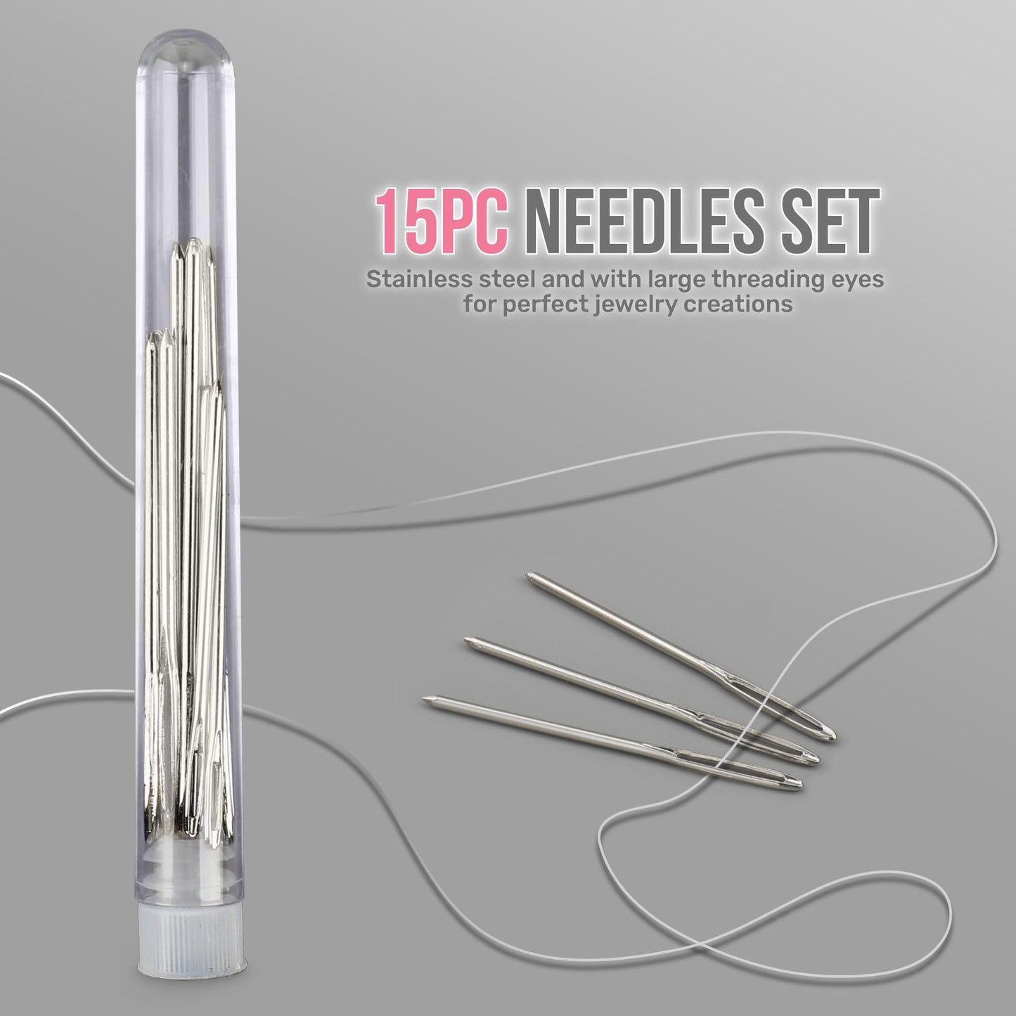 Hi-Spec Jewelry Making Supplies Kit for Adults with Findings Accessories Box Set. Pliers & Wires for Handmade Bracelets, Necklaces, Earrings and Charms Arts & Crafts