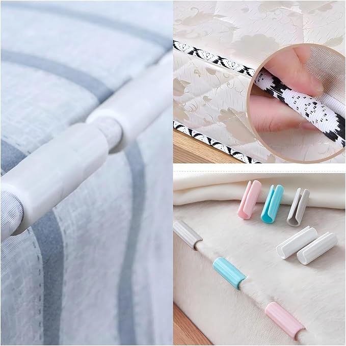 Bed Sheet Grippers and Fasteners - 10pcs Heavy Duty Sheet Clips for Mattress, No Slip Fitted Sheet Clips Keep Sheets Securely in Place, White Bed Sheet Holders for Bedding