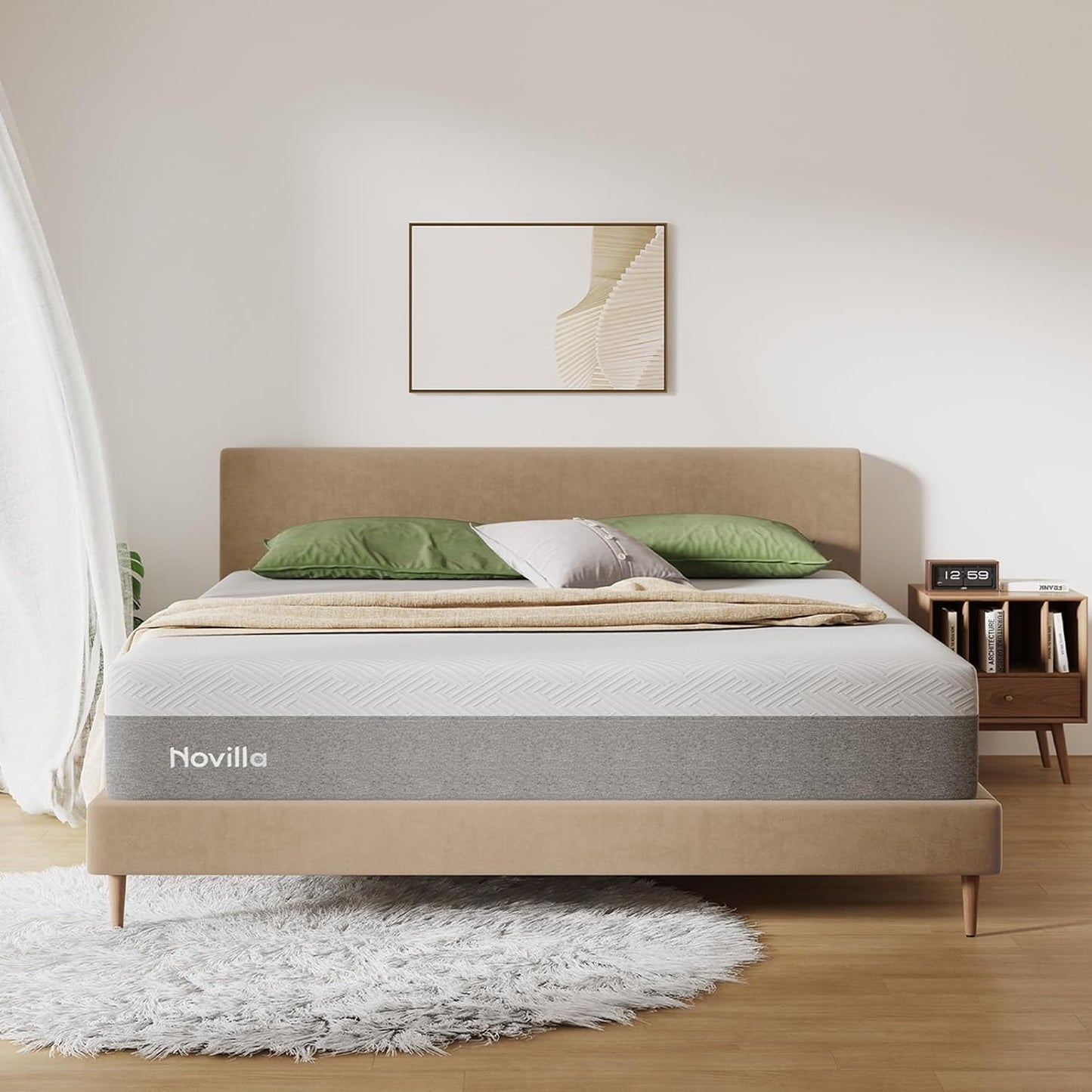 Novilla 10 inch Memory Foam Mattress King, Mattressess King Size in a Box with Gel Foam for Comfortable Sleep & Pain Relief & Body Support, CertiPUR-US Certified