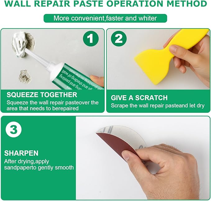 Drywall Repair Kit, 1 Pack Wall Mending Agent,Wall Surface Hole Fill Quick and Easy Solution