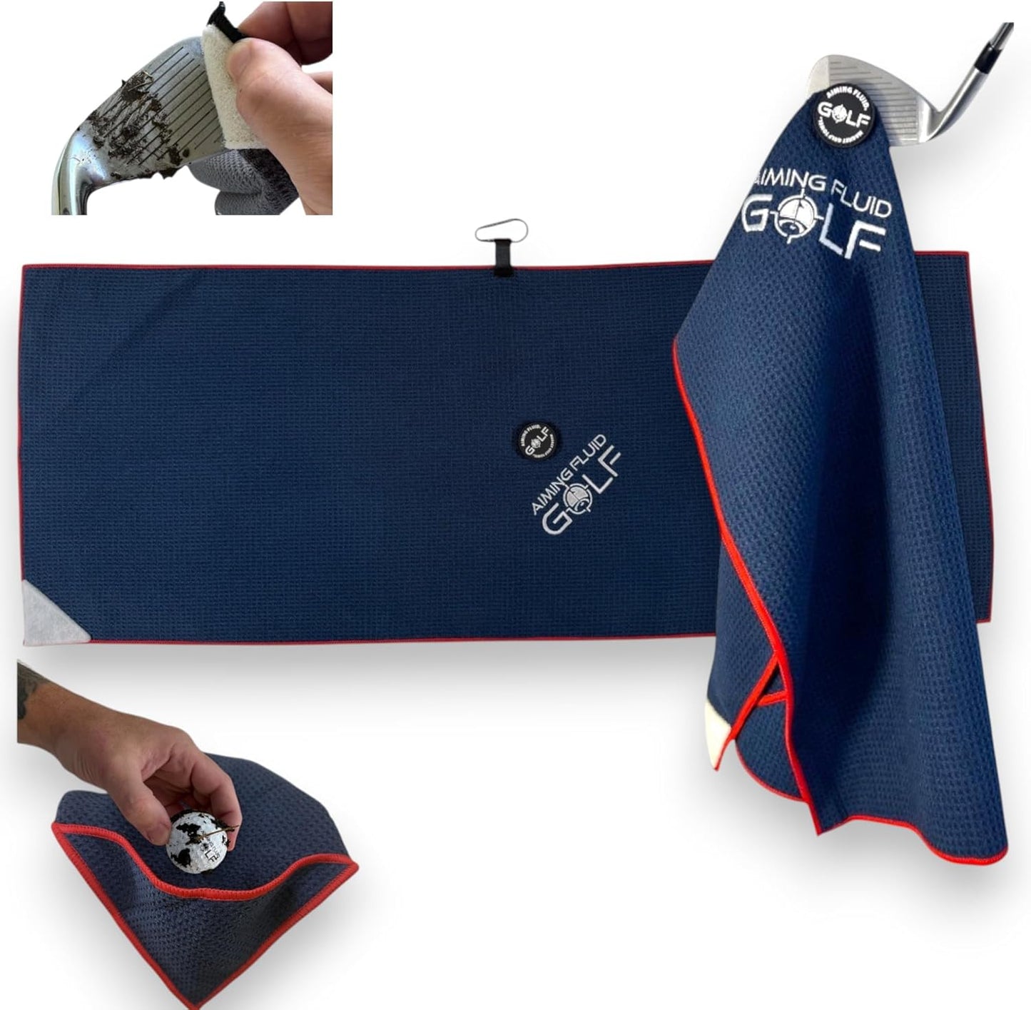 Magnetic Golf Towel with Premium Strong Magnet for Golfing Carts, Clubs & Bags - Ultra-Absorbent Waffle Weave Design - Versatile Accessory Blue, 16" x 40" The 40