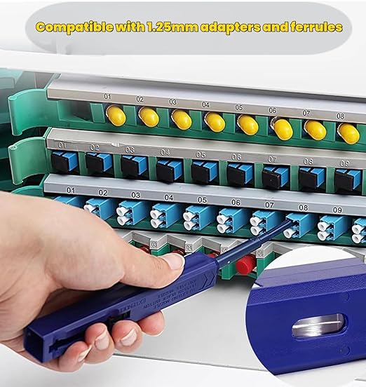 Zenithra Fiber Optic Cleaner,2PCS Fiber Optic Cleaning Pen 1.25mm Ferrules LC/MU FTTH Connector Cleaning Tools with 800+ Times