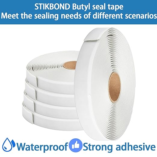 5-Packs Butyl Seal Tape 1/8-Inch x 3/4-Inch x 30-Foot Repair for Window Repair, Boat Sealing, Trailer, Motorhome and Vent Sealing