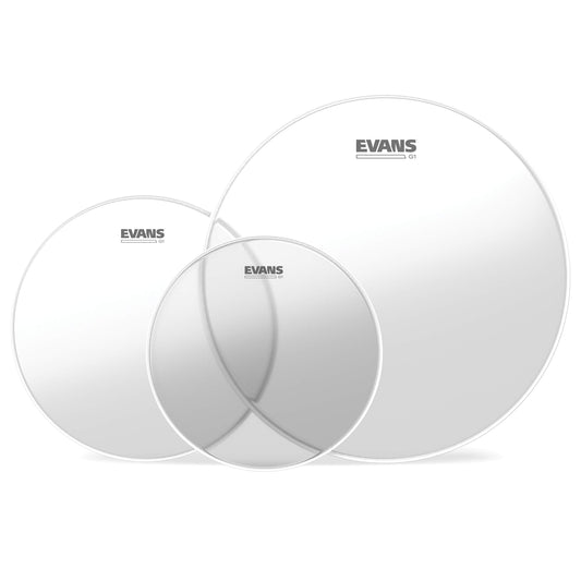 Evans Drum Heads - G1 Clear Rock Tompack (10 inch, 12 inch, 16 inch)