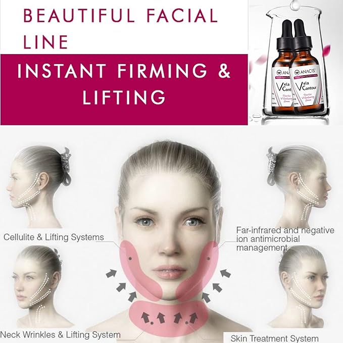 Advanced Neck Serum – V line Jawline - Fine Lines - Neck Wrinkles - Sagging Skin - Serum for Women and Men. Anacis 30ml
