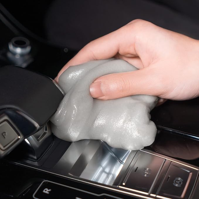CLICK CLEAN Cleaning Kit, 1 x Cleaning Gel for Car Interior and Keyboard, 2 X Cleaning Mist 1 Microfiber Cloth and 1 Glass Wipe Included