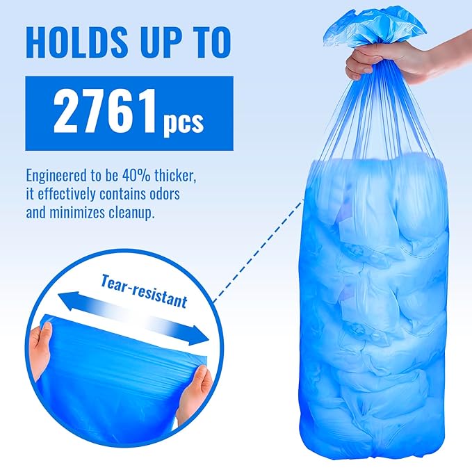 Compatible with Diaper Genie Pails Diaper Pail Refills | 4 Pack Lemon-Scented Odor-Blocking Continuous Liner Refills | Durable Leak-Resistant Rolls for Baby Diaper Pails