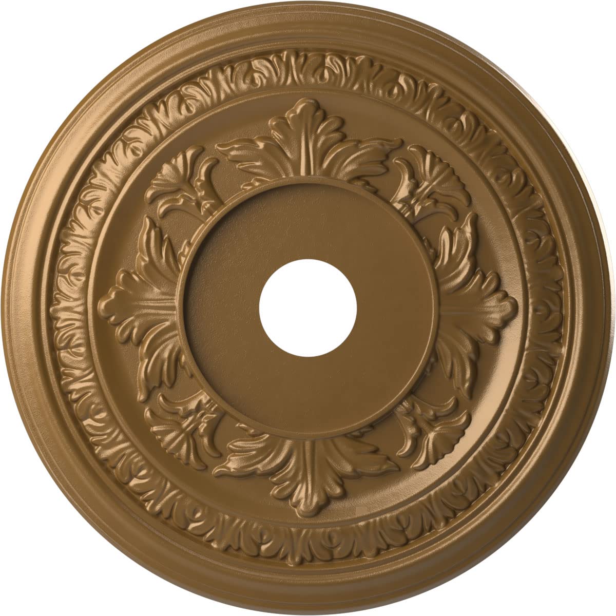 Ekena Millwork Cmp22Bacgh Baltimore Thermoformed Pvc Ceiling Medallion (Fits Canopies Up To 7 3/4), 22Od X 3 1/2Id X 1P, Metalli