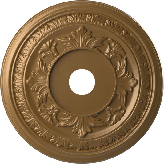 Ekena Millwork Cmp22Bacgh Baltimore Thermoformed Pvc Ceiling Medallion (Fits Canopies Up To 7 3/4), 22Od X 3 1/2Id X 1P, Metalli