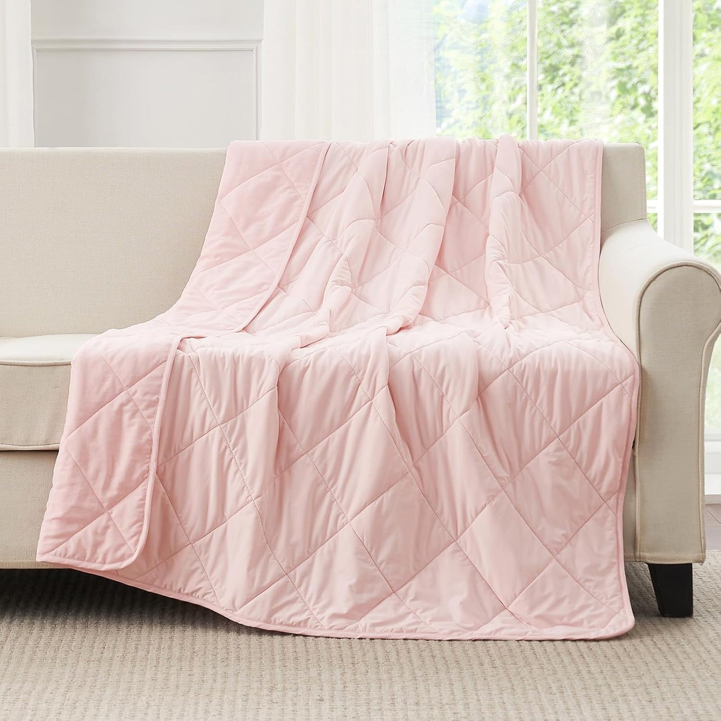 Cozy Bliss Cooling Throw Blanket for Hot Sleepers, Q-Max 0.4 Cooling Comfort 50x70, Cold Blankets for Night Sweats Sleeping, Ultra-Cool Lightweight Breathable Summer Blanket for Bed Travel