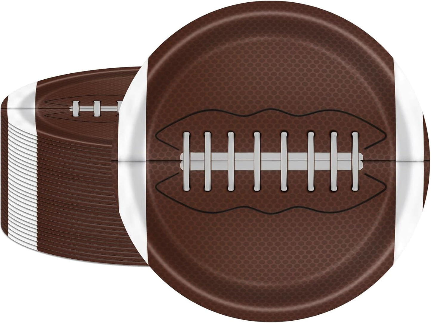 Football Party Supplies Kit,60Pcs 7Inch Football Paper Plates,Sport Themed Tableware Set Party Dessert Plates,for Football Gameday,Kids Birthday,Sports Events,Tailgate Party Decorations Supplies