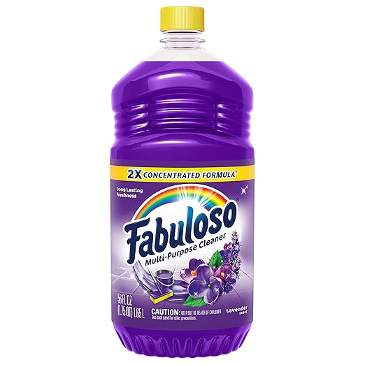 Fabuloso Multi-Purpose Cleaner & Floor Cleaner, 2X Concentrated, Lavender Scent, 56 fluid ounces (6 Pack)