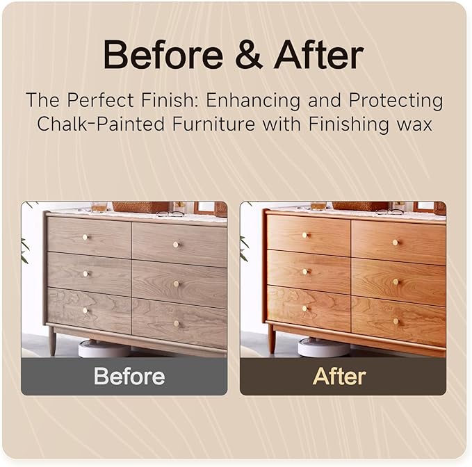 Beeswax Furniture Polish, Natural Wood Conditioner, Cabinet and Table Restorer, Multipurpose Beeswax for Wooden Tools, Protects for a Perfect Finish Bees Wax Polish(100g with Sponge)