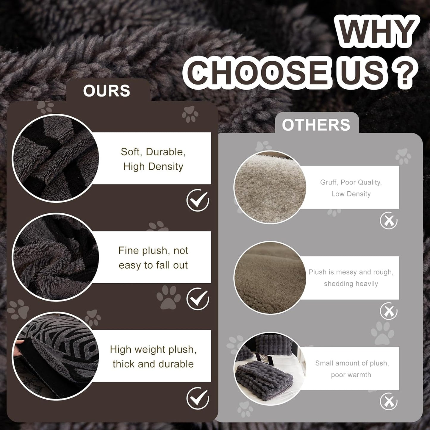 HANDONTIME Dark Grey Sofa Cushion Covers Boho Couch Sofa Covers Short Plush Couch Cover for Sofa Shu Velveteen Couch Sofa Slipcover for Pets Black Geometric Sofa Cover Washable Warm Soft, 71" X134"