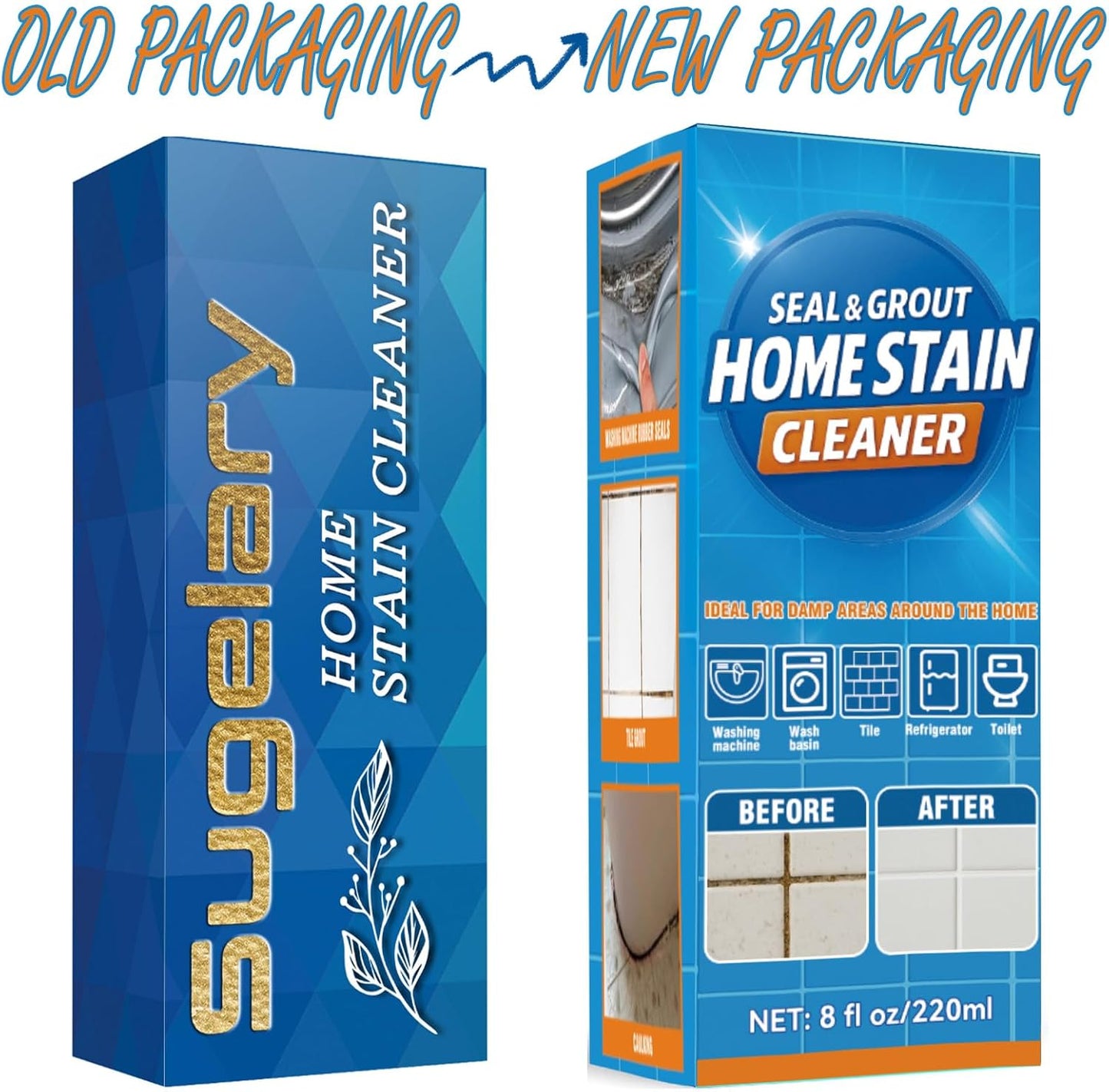 Sugelary Household Washing Machine Cleaner for Washing Machine, Refrigerator Strips, Cleaner Gel for Home Sink Shower with Brush(8 fl.oz)