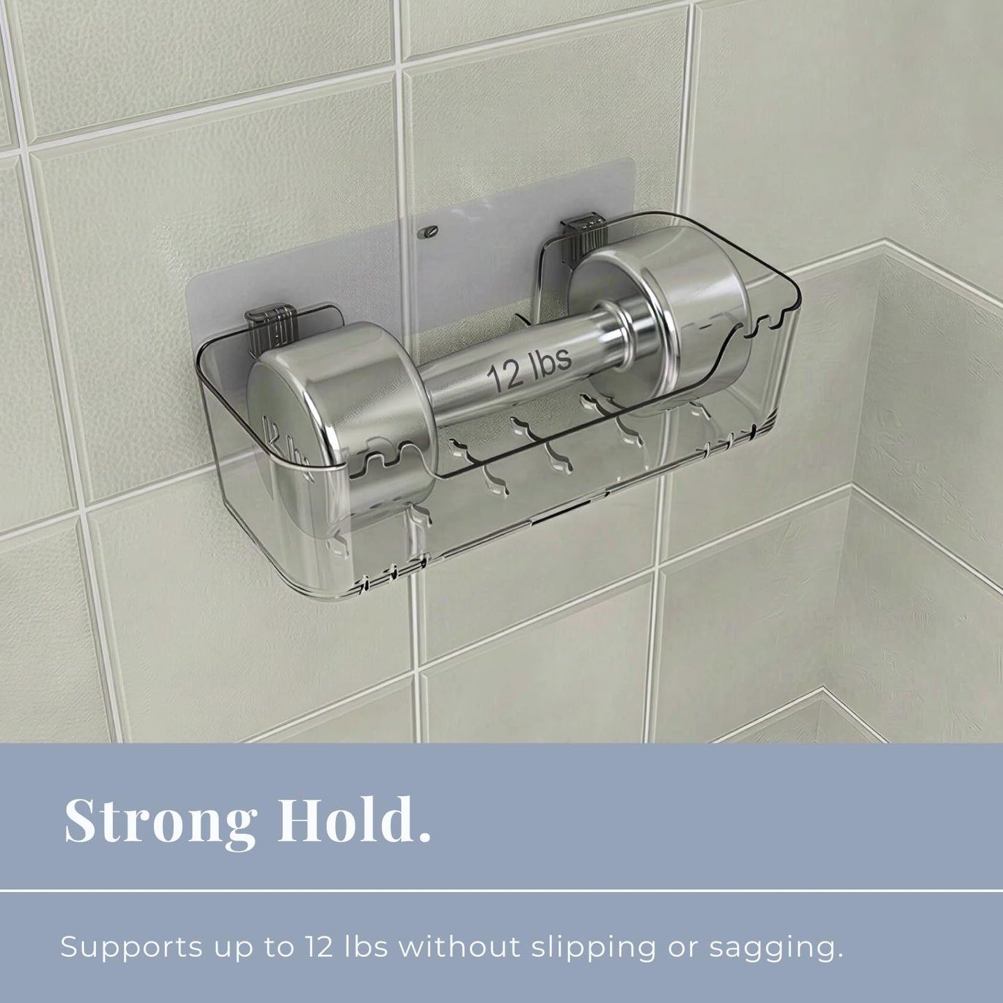COLINCH Bathtub Toy Storage – Clear Bath Toy Holder with Drainage Holes, Wall-Mounted No-Drill Organizer for Kids’ Tub Toys