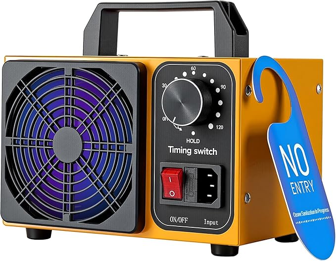 HHGM 108,000mg/h Dual-Fan Ozone Machine Generator High Capacity Ozone Odor Eliminator Odor Removal Air Purifier Ionizer & Deodorizer for Car, Home, Smoke, Pets, Industrial, Basement, Commercial