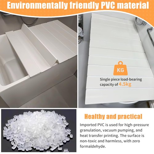 Foldable Bathtub Tray, PVC Anti-dust Bathtub Cover Bath Insulation Cover, Waterproof Shutter Bathtub Tray & Laptop Desk 2 in 1 Fits Most Tubs,Can Hold Wine Glass, Books, Tablets.(180 * 80 * 0.65cm)
