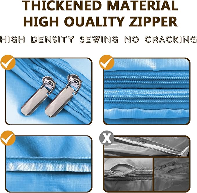 5-Pack Vacuum Storage Bags – Compressible & Foldable Closet Organizer Bags with Reinforced Handles, Suitable for Storing Clothes, Blankets, Down Comforters, Bed Sheets, Pillows & Toys (Blue)
