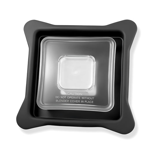 Blender Lid Replacement Fits for Blendtec Commercial Blender, Vented Gripper Lid Compatible with WildSide+ and FourSide jars, Lid for Blendtec Top with Square Clear Plug