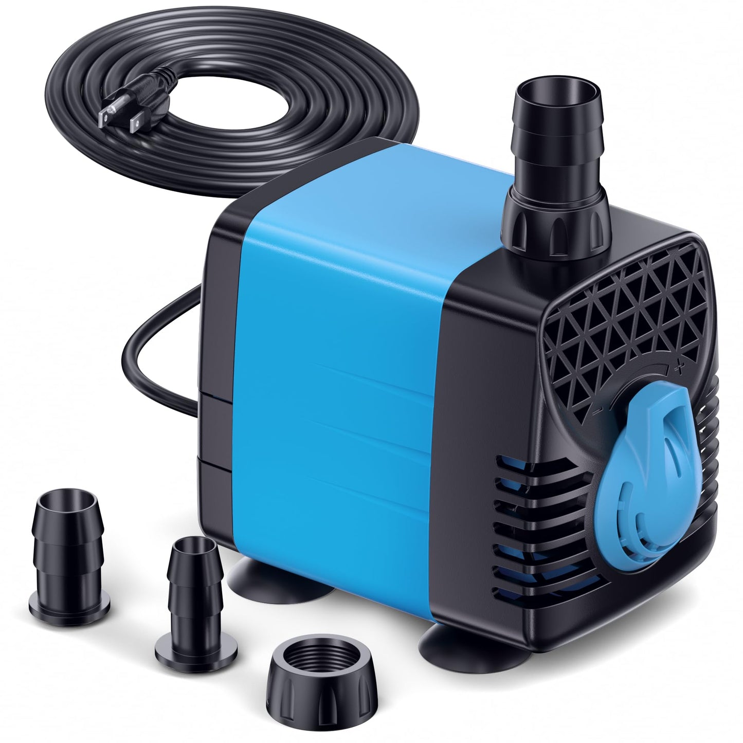 POPOSOAP 160GPH Submersible Water Pump, 5.5ft High Lift Aquarium Water Pump 12W AC 110V, Ultra Quiet Fountain Pump for Fish Tanks Pond Pump Waterfalls Fountains Aquarium