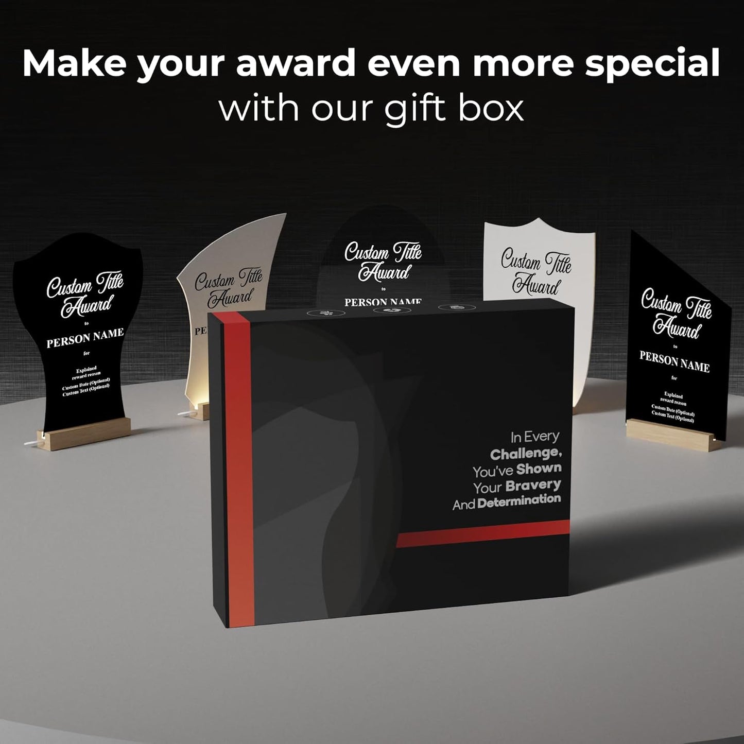 Personalized Acrylic Trophy Award for Activities I Custom Trophy Plaque I Customizable Awards and Trophies I Customize Your Employee Appreciation Gifts I Wide 10"x 8" Height (Employee Award)