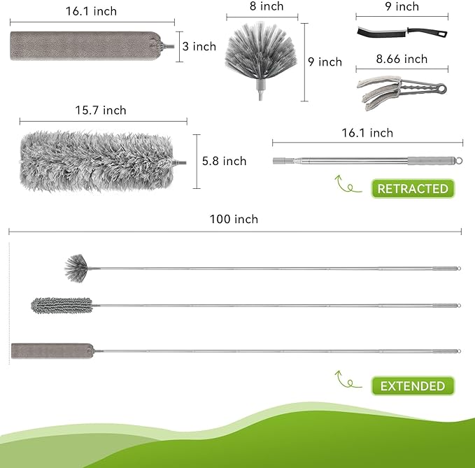 Retractable Gap Dust Cleaner Cleaning Tools 12-in-1