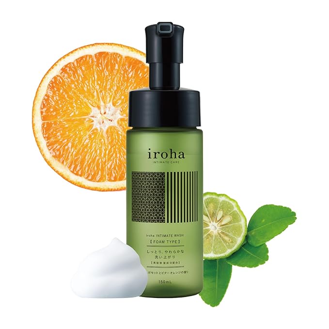 iroha Intimate Care Foam Type- Feminine Wash with Citrus & Bergamot | pH Balanced Refreshing Odor Control Hygiene Care for Women | Made in Japan 5 fl oz