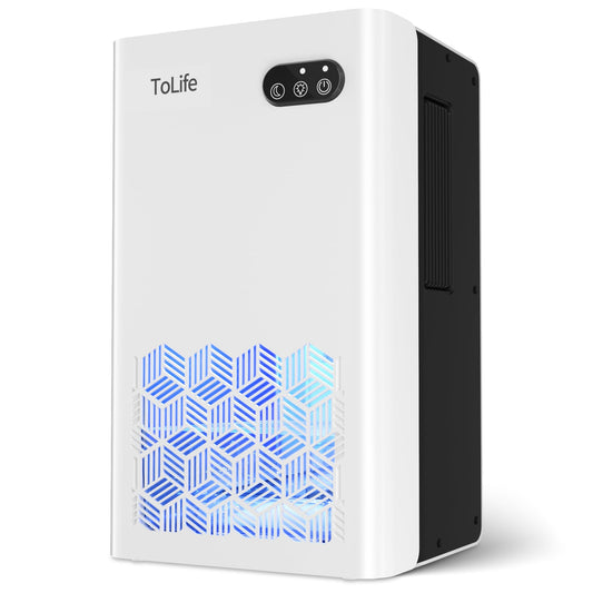 ToLife Dehumidifier for Home, 1000 sq.ft Dehumidifiers for Basement Bedroom Bathroom with 95 OZ Water Tank, Auto Shut Off 7 Colo