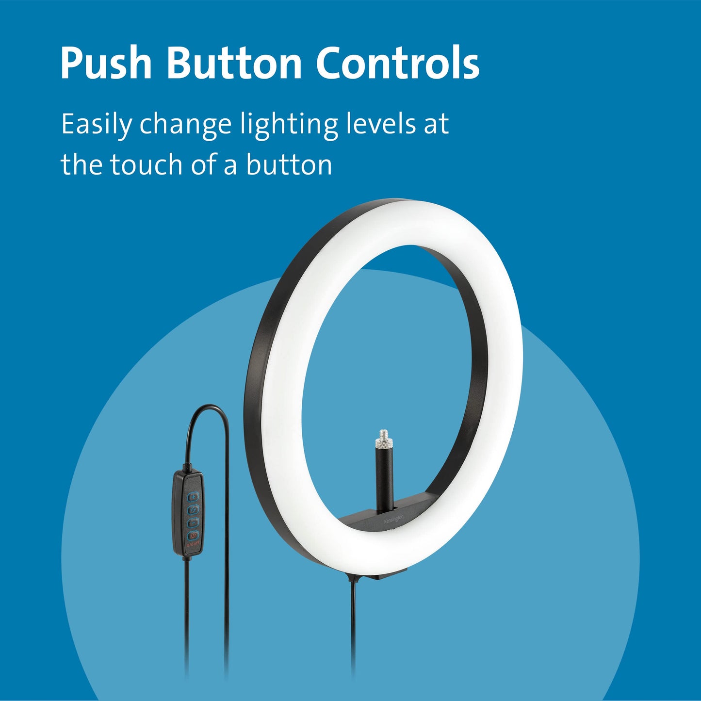 Kensington L1000 Bicolor Ring Light With Webcam Mount For Video Conferencing (K87653Ww)