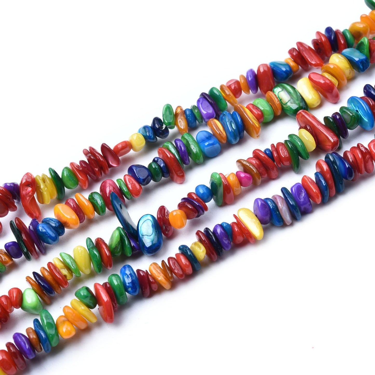 Natural Chip Stone Beads 450pcs Colorful Shell Chips 5-8mm Irregular Healing Crystal Rocks Hole Drilled DIY Loose Gemstone Beads for Jewelry Making Bracelet Earrings Necklace Crafting
