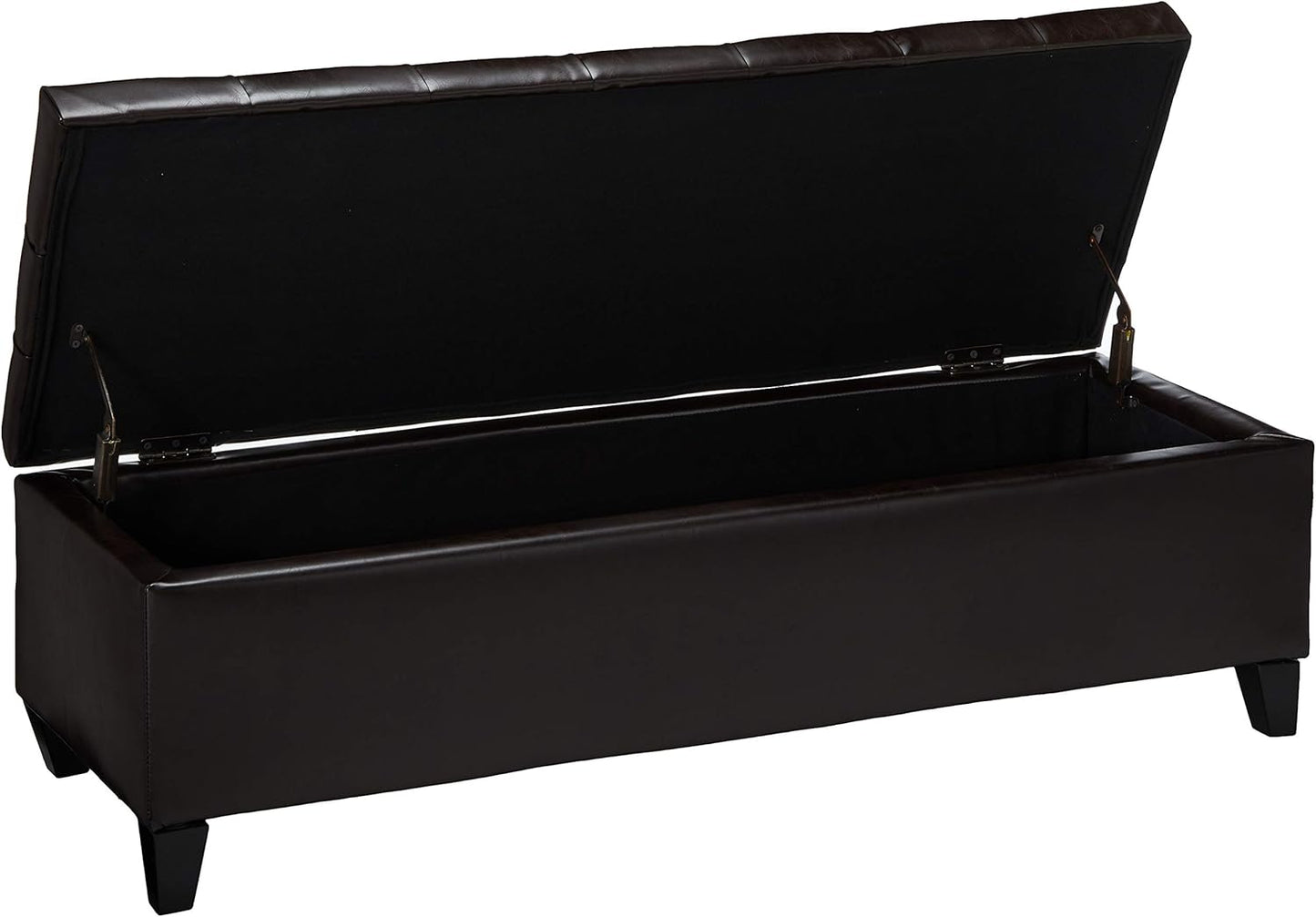 Christopher Knight Home Ottilie Leather Storage Ottoman, Brown