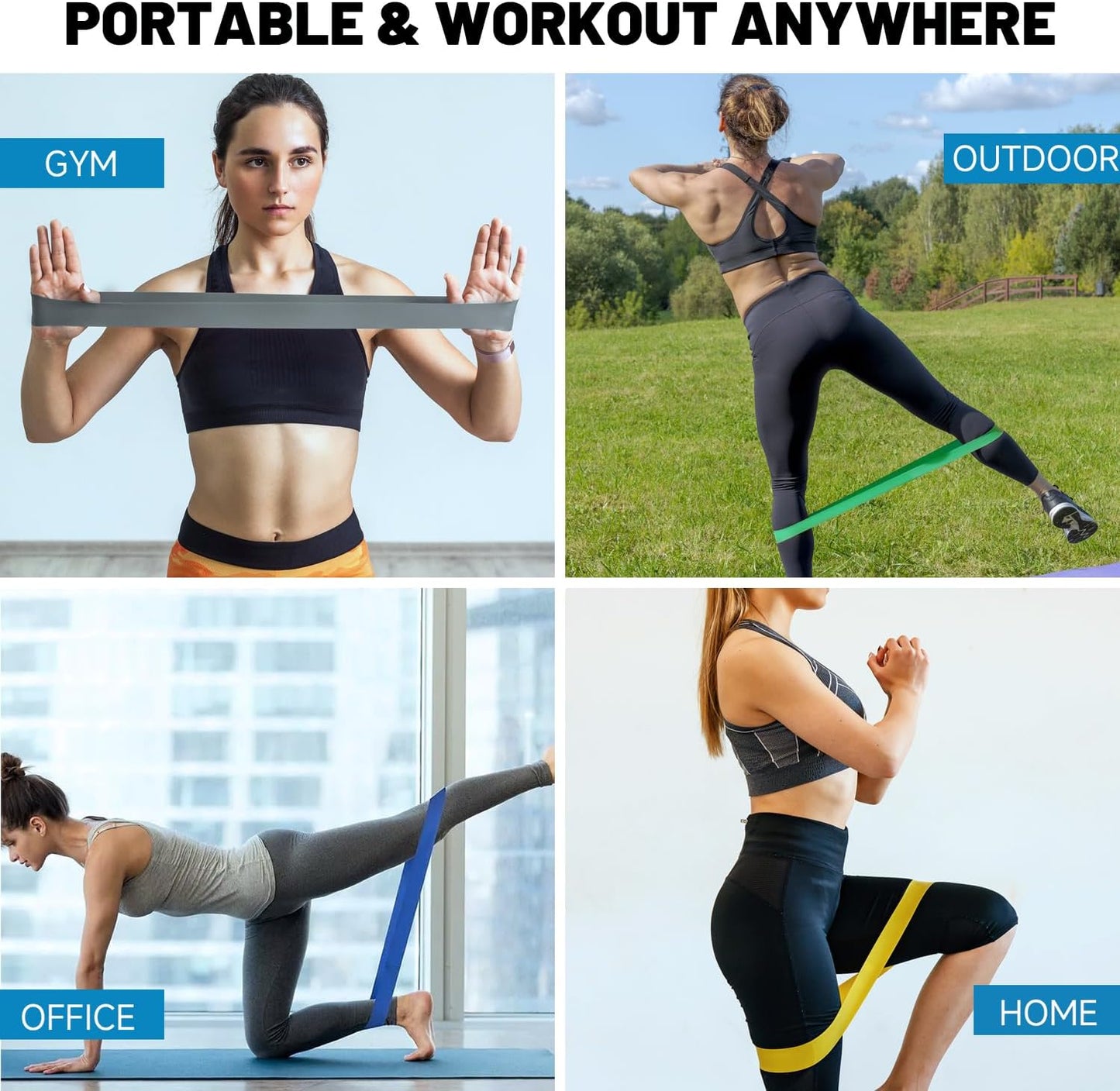 Resistance Bands, Pull Up Assist Bands - Workout Bands, Eexercise Bands for Working Out, Fitness, Training, Physical Therapy for Men Women