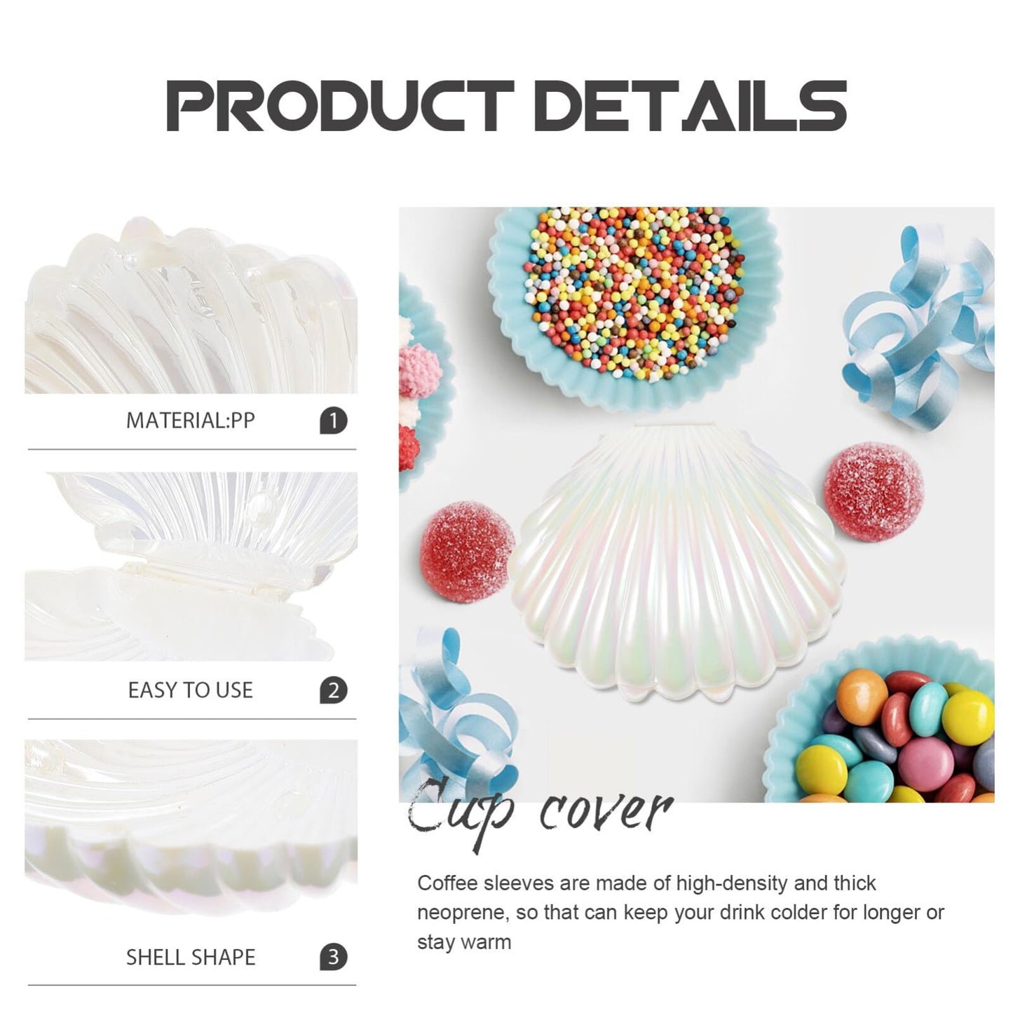 Gadpiparty 10pcs Sea Shell Party Favors, Shell Jewelry Box, for Birthday Decorations and Under the Sea Theme Party Ocean Beach Goodie Treat Supplies