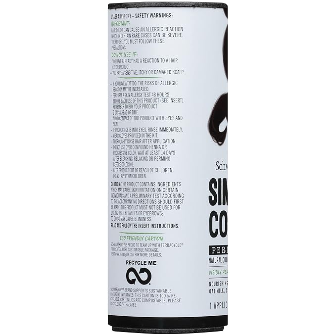 Schwarzkopf Simply Color Permanent Hair Color, Darkest Brown | 3.0 Shade | Pack of 2