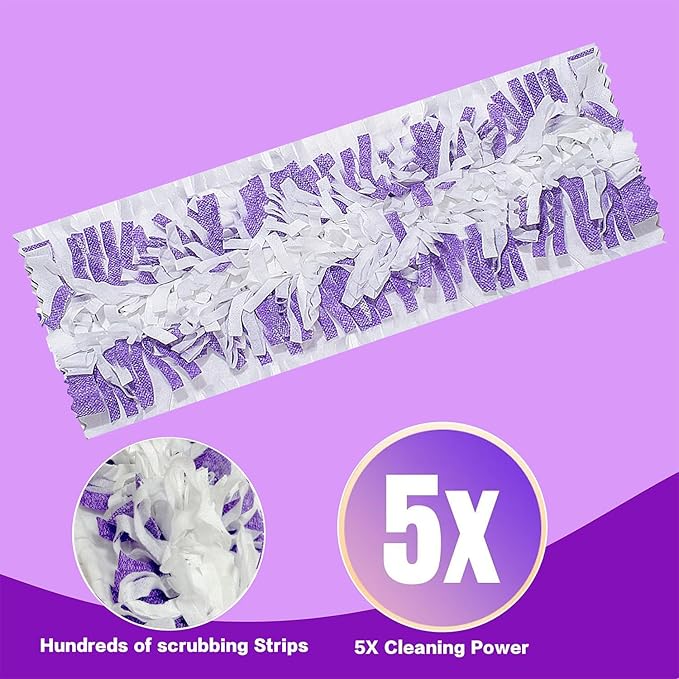 Disposable Mopping Pad Refills for PowerMop Multi-Surface Mop and PowerMop Wood Mop, Spray Clean Pads Replacement (Purple -15)