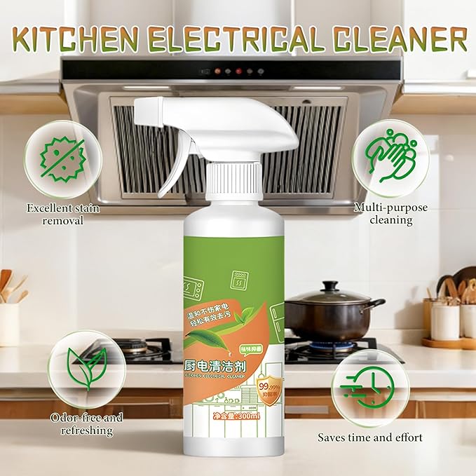 Fly Cleanse Natural Enzyme Formula to Household Appliances,Fly Clease Multi-Purpose Cleaner,Kitchen Appliance Cleaner,Easy Cleaning Household Items, for Hold, Oven, Stove, Range Hood