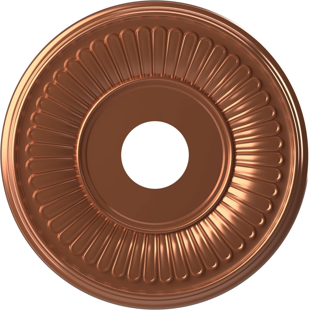 Ekena Millwork Cmp16Bebco Berkshire Thermoformed Pvc Ceiling Medallion (Fits Canopies Up To 7), 16Od X 3 1/2Id X 1P, Bright Coat